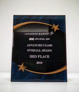 SAE Advanced Class - Overall Award - 3rd Place